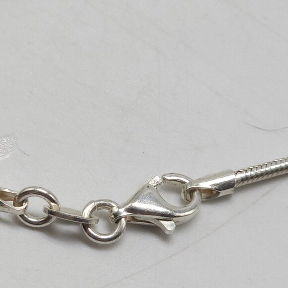 Sterling Silver Beaded Necklace With Textured Center Ball Smooth Accents Vintage - Picture 4 of 6